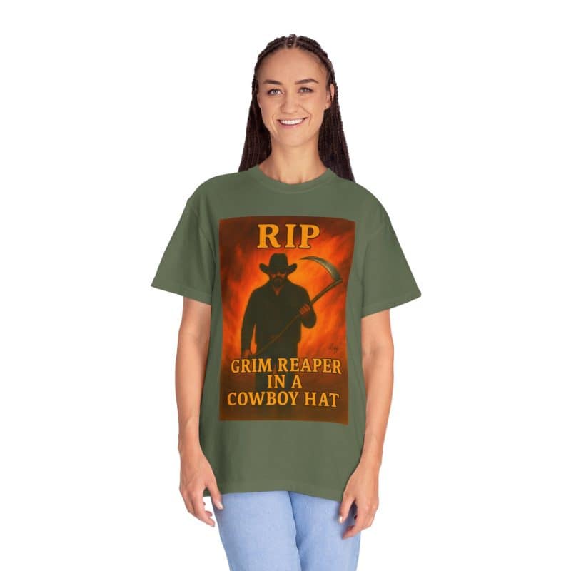 Rip Wheeler T-Shirt – Grim Reaper in a Cowboy Hat - Image 15