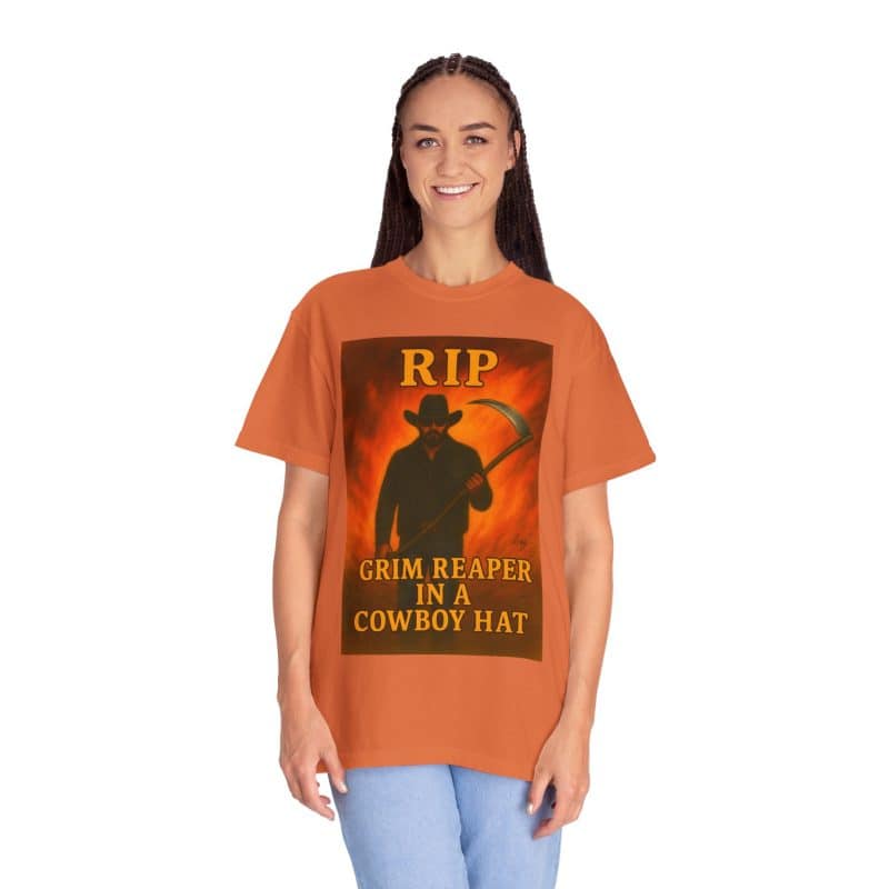 Rip Wheeler T-Shirt – Grim Reaper in a Cowboy Hat - Image 9