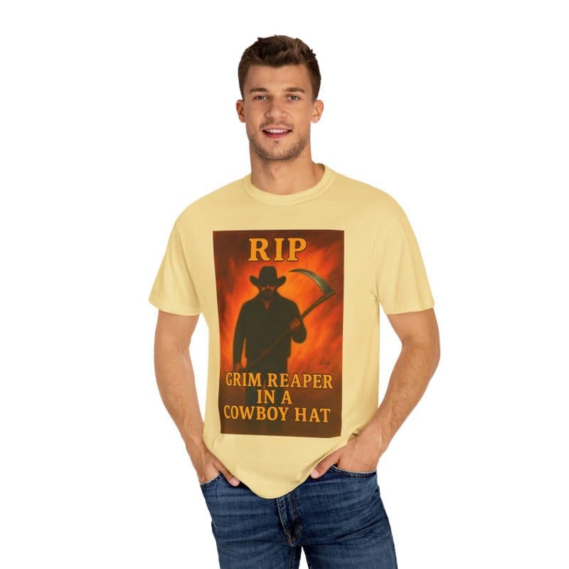 Rip Wheeler T-Shirt – Grim Reaper in a Cowboy Hat - Image 11