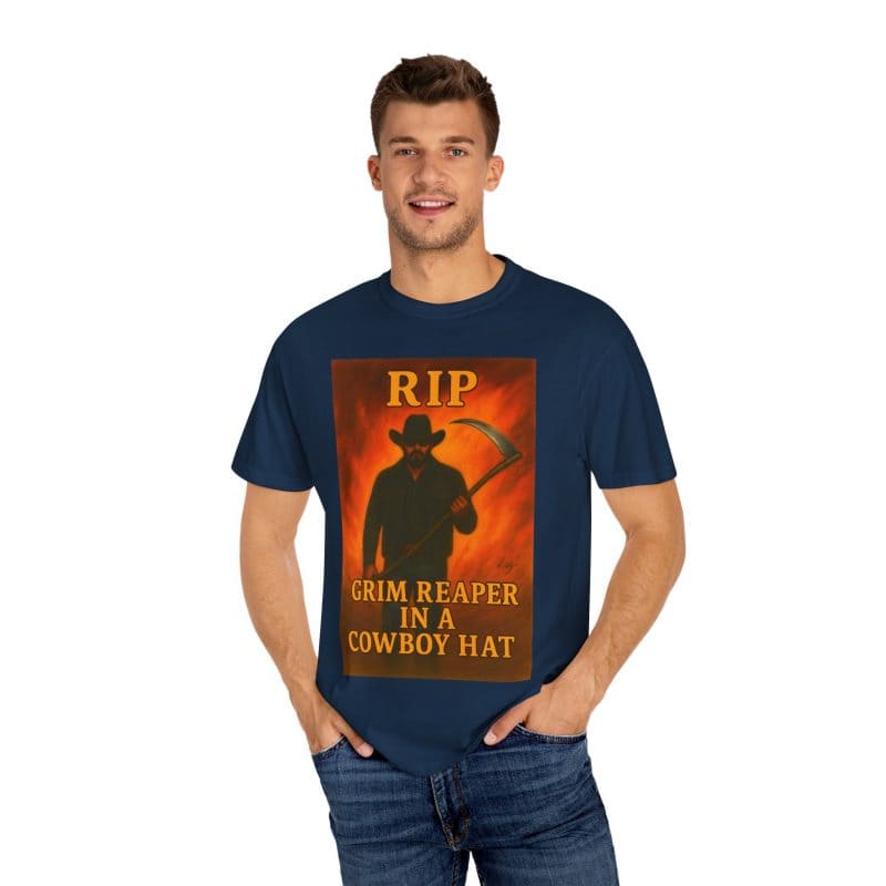 Rip Wheeler T-Shirt – Grim Reaper in a Cowboy Hat - Image 29