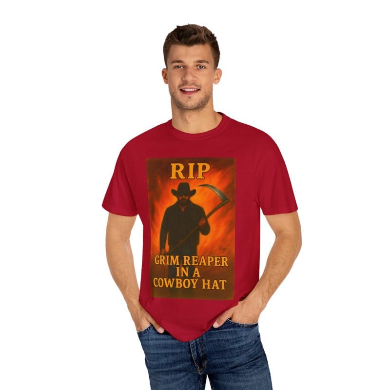 Rip Wheeler T-Shirt – Grim Reaper in a Cowboy Hat - Image 44