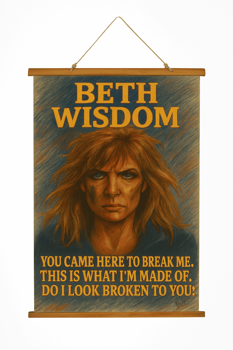 Beth Dutton Decor Wood Topped Wall Tapestry - Hit but Unbroken