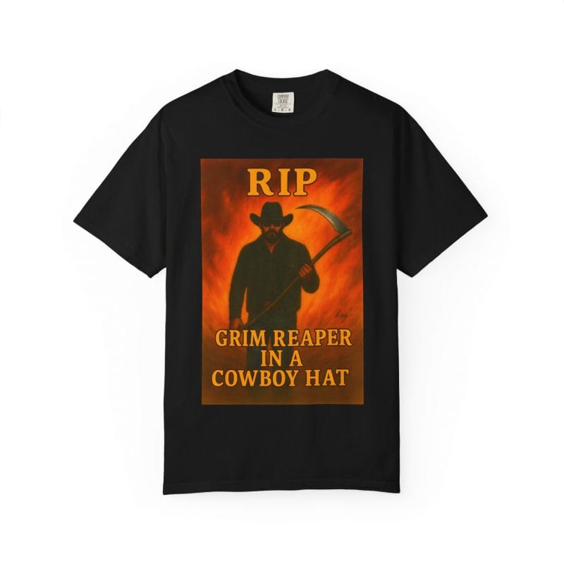 Rip Wheeler T-Shirt – Grim Reaper in a Cowboy Hat - Image 34