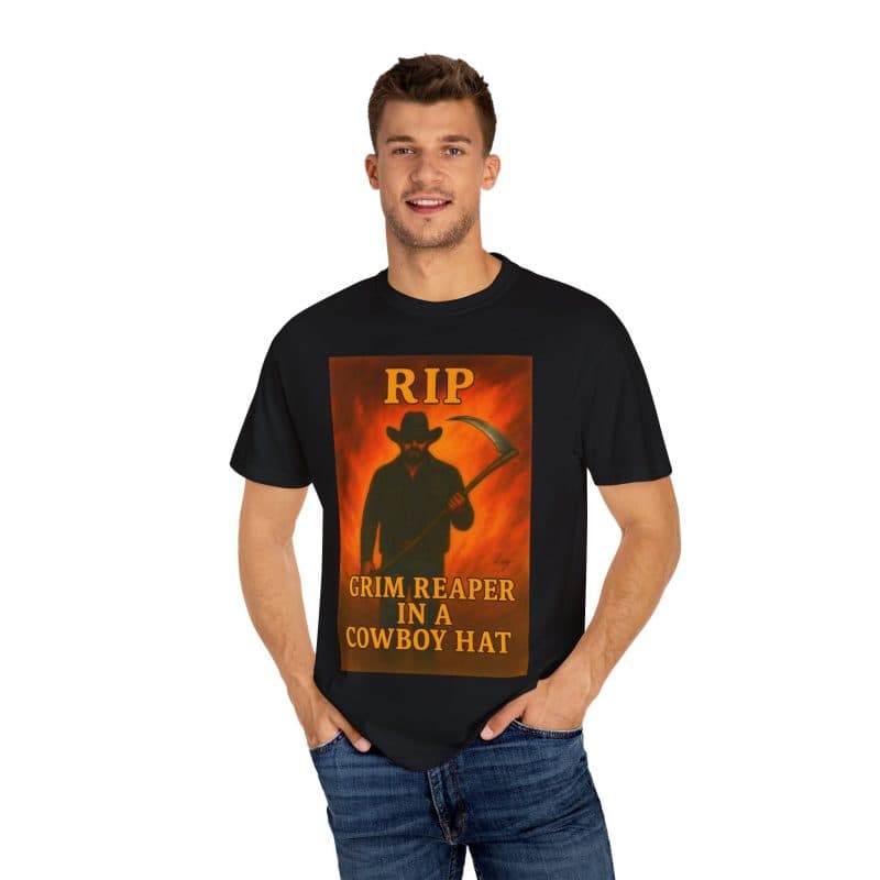 Rip Wheeler T-Shirt – Grim Reaper in a Cowboy Hat - Image 35