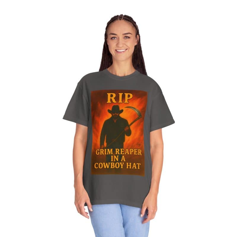 Rip Wheeler T-Shirt – Grim Reaper in a Cowboy Hat - Image 33