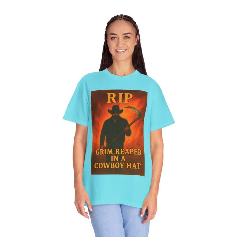 Rip Wheeler T-Shirt – Grim Reaper in a Cowboy Hat - Image 24