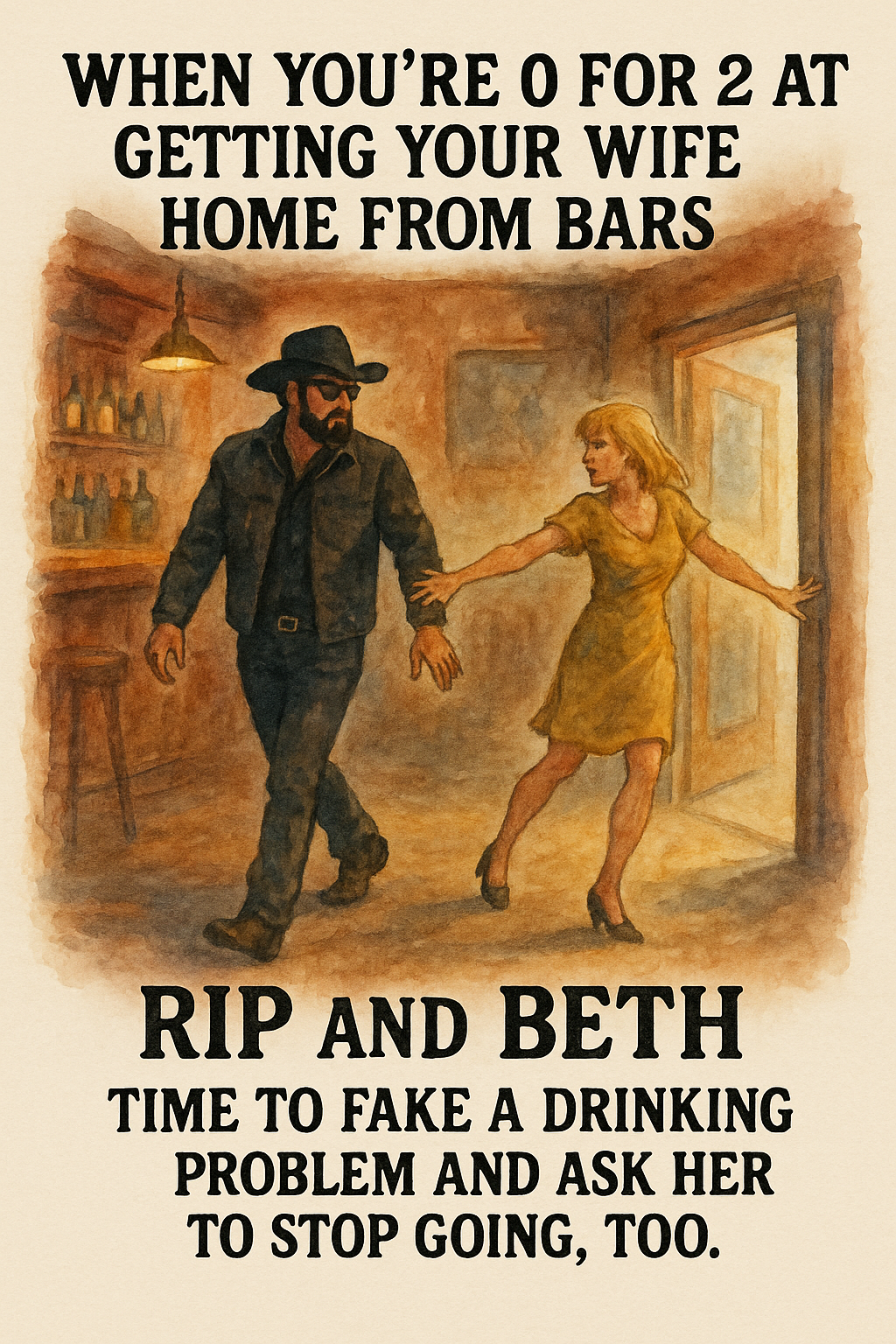 Rip and Beth at Bars T-Shirt
